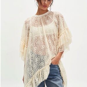 Free People Brielle Lace Maxi Top
